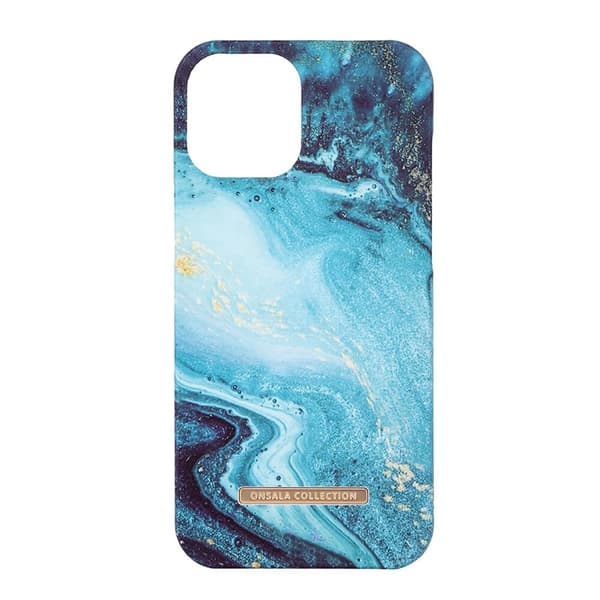 Onsala COLLECTION Mobildeksel Soft Blue Sea Marble iPhone 12  / 12 Pro
