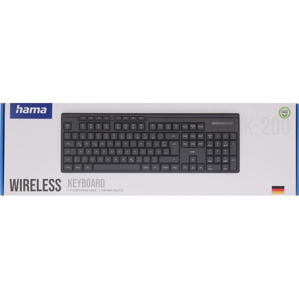 Hama Tastatur WK-200 Trådløst Sort