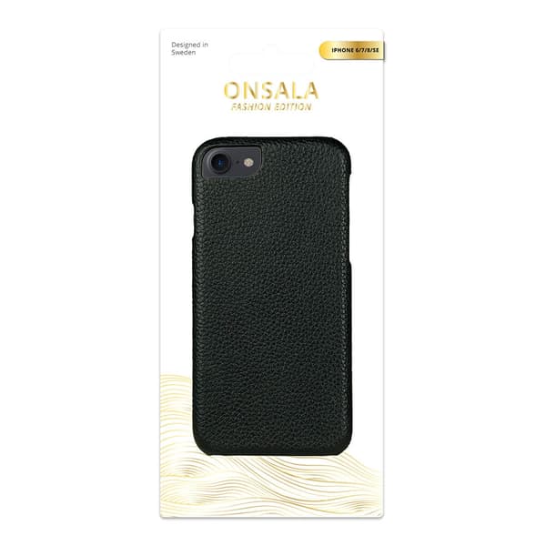 Onsala Mobilcover Sort Læder iPhone 6/7/8/SE2020/22