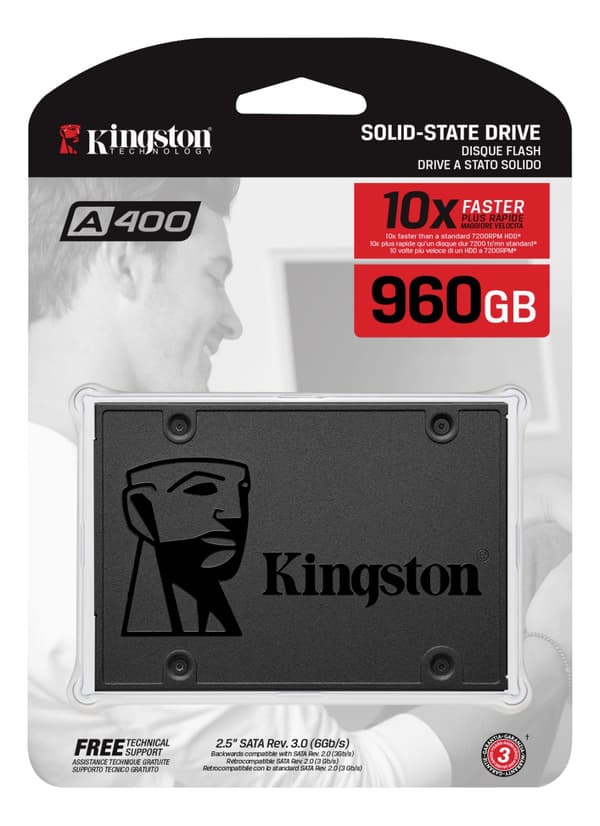 kingston A400, solid state drive, 960 GB, SATA 6Gb/s