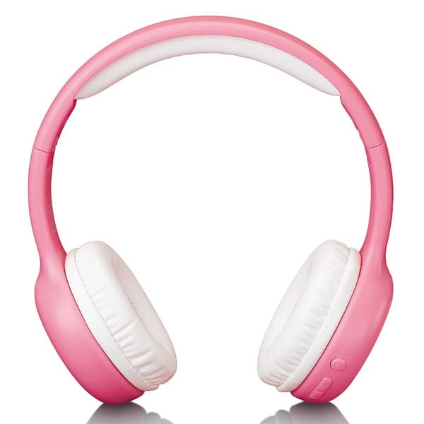 Lenco Vikbara Bluetooth®-hörlurar för barn Rosa