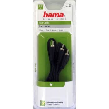 Hama Audio Kabel 2 Phono-2 Phono 1,5m ST