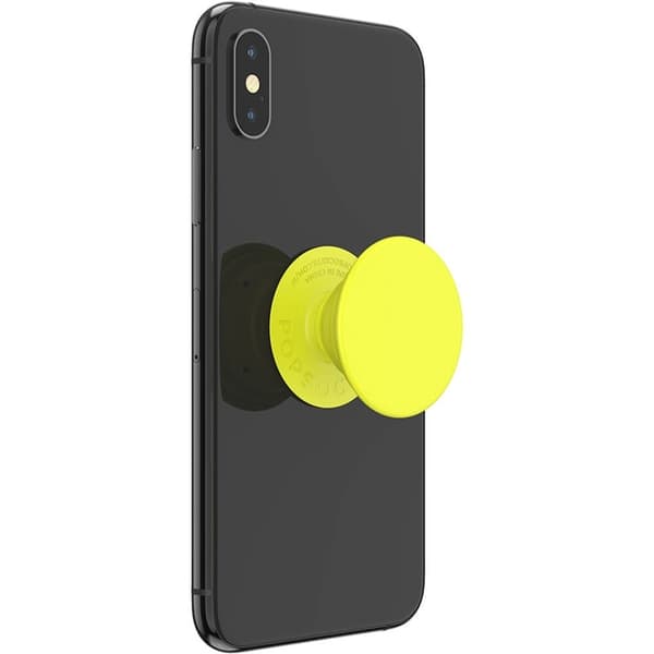 PopSockets Neon Jolt Yellow Avtagbart Grip med Ställfunktion