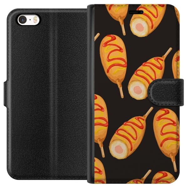 Tegnebogsetui til Apple iPhone 5s med Kyllingedrumstick motiv