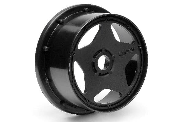 HPI Super Star Wheel Black front (120X60Mm/2Pcs)