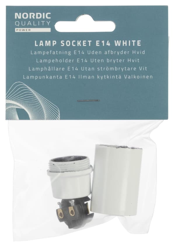 Nordic Quality Lampsockel E14, Vit