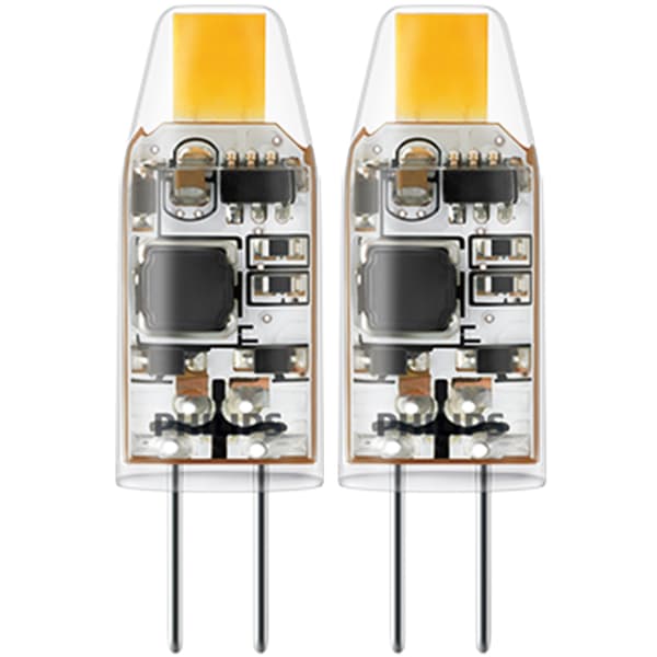 Philips LED G4 1,7W (20W) 12V Micro 200lm Varmvit 2-pack