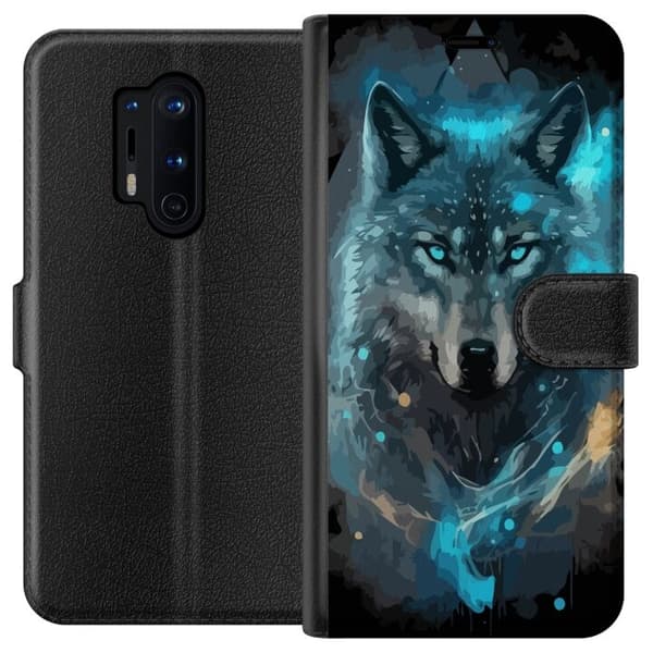 Plånboksfodral till OnePlus 8 Pro med Varg motiv