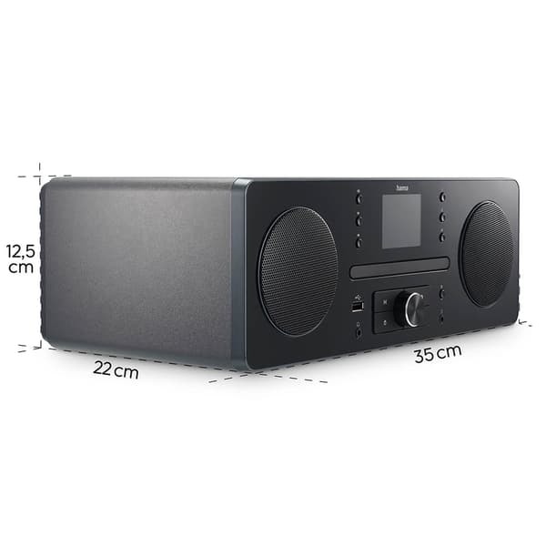 Hama Radio FM/DAB+/CD/BT DR1560CBT Sort