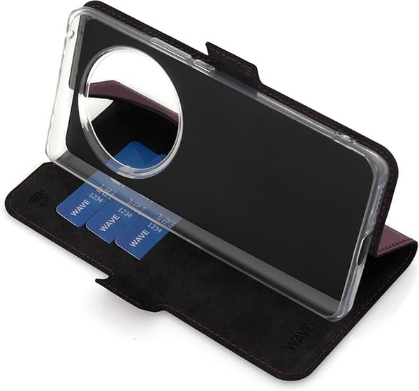 Wave BookCase skyddsfodral, Honor Magic6 Lite, Smoky Sangria