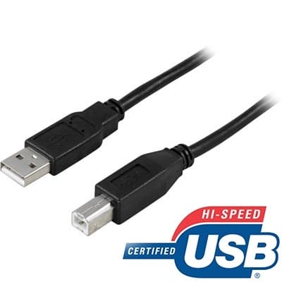 USB 2.0-kabel, A-han - B-han, 2 meter (USB-218S)
