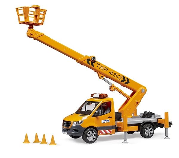 Bruder MB Sprinter med arbeidsplattform og Light + Sound Module (02679)
