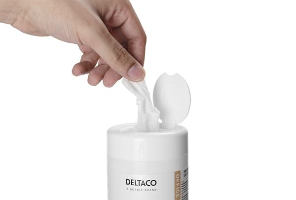 DELTACO Hand disinfectant wet wipes, 100 pc