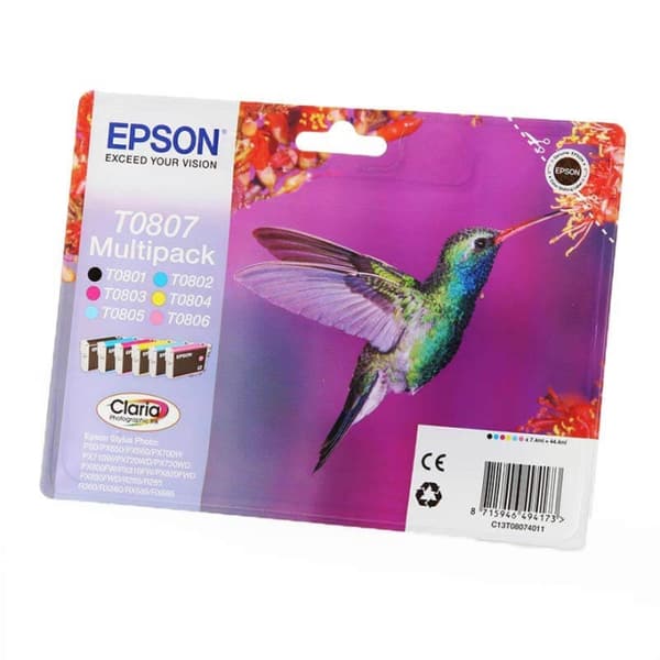 Epson Musteet C13T08074011 T0807 Multipack Hummingbird