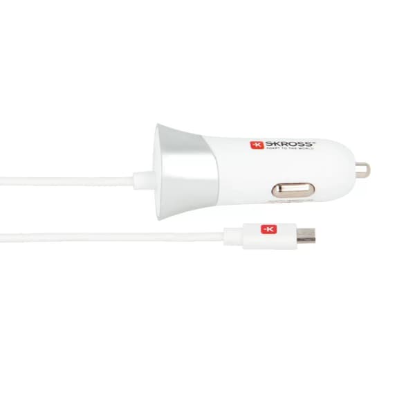 SKROSS USB-billaddare med micro-USB-kabel