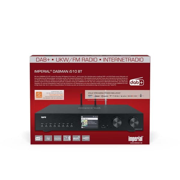 imperial DABMAN i510 BT monitoimiradio DAB+ / FM / Internet / Bluetooth Musta