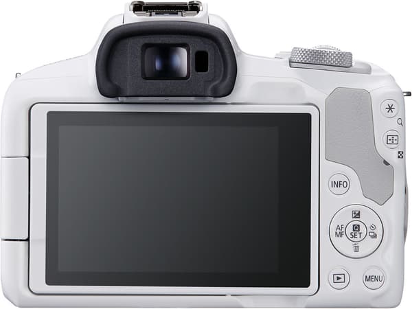 Canon EOS R50 systemkamera, vit + 18-45 mm objektiv