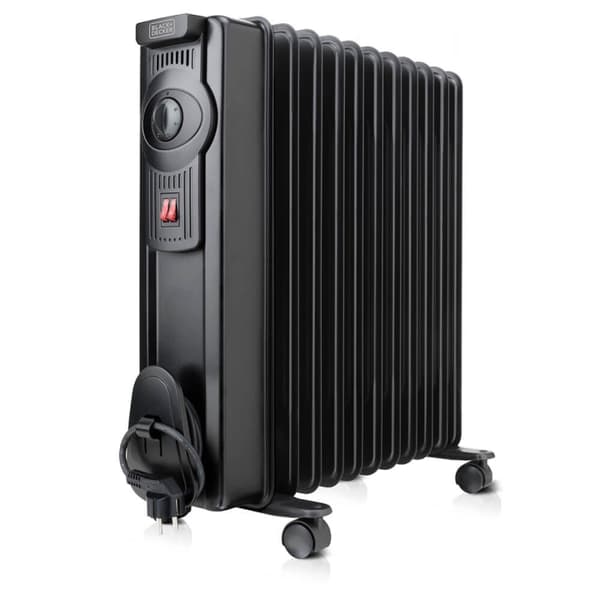 BLACK+DECKER Oljefyllt element 2000W Svart