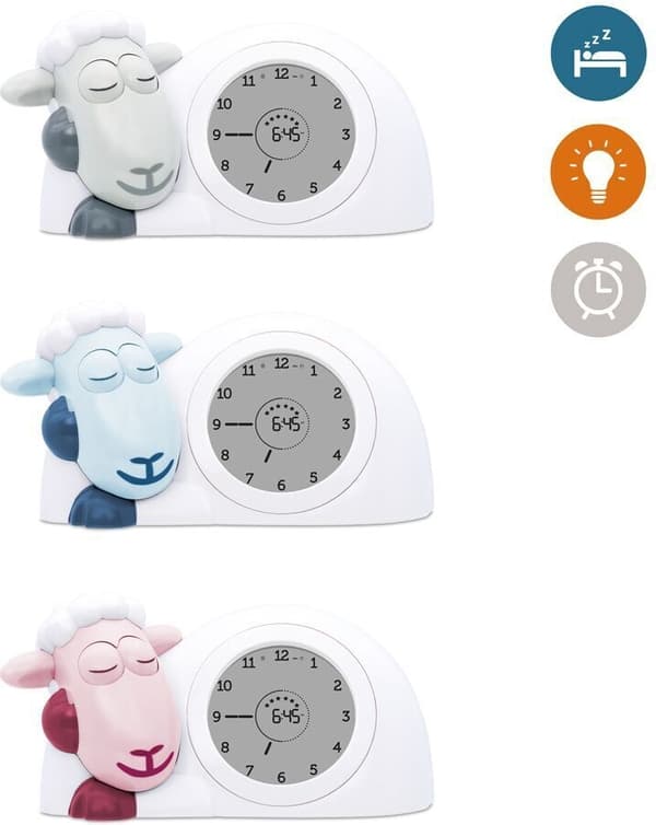 Zazu Sam søvnrytmevækkeur, får, grå