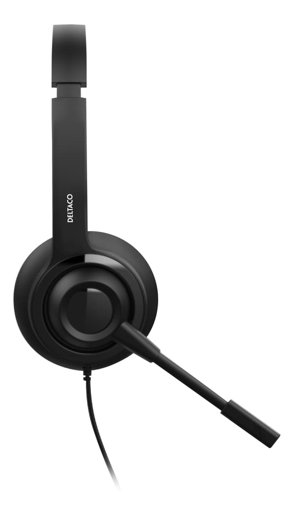 DELTACO Office USB mono headset, volume control, noise reducing mic