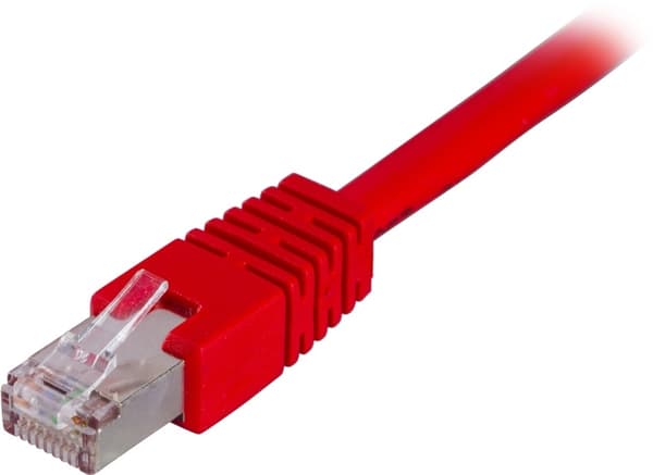 DELTACO F/UTP Cat6 patchkabel, LSZH, 2m, rød