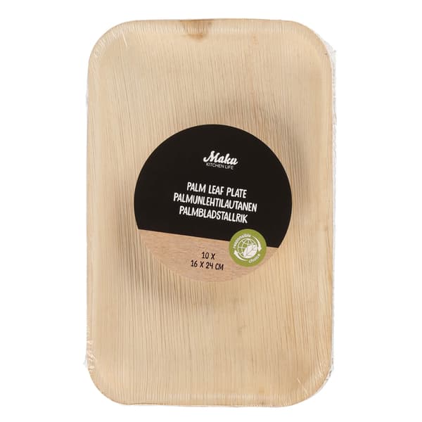 Maku Palm Leaf Plate 16x24 cm 10pcs