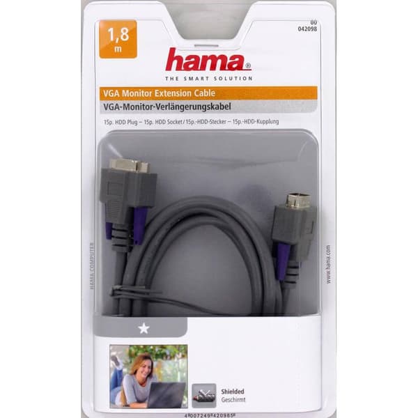 Hama VGA Forlængerkabel 1,8m ST