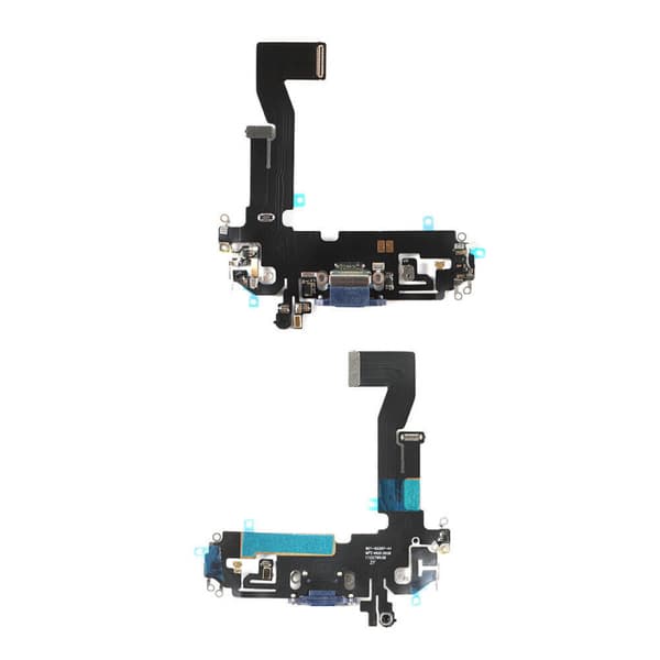Opladningsstik med flex til iPhone 12 Pro, Blå