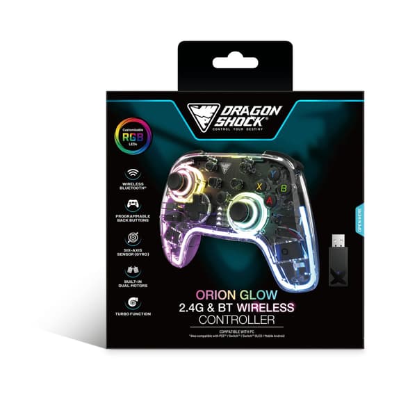 DragonShock Kontroller Orion Glow RGB PC Transparent