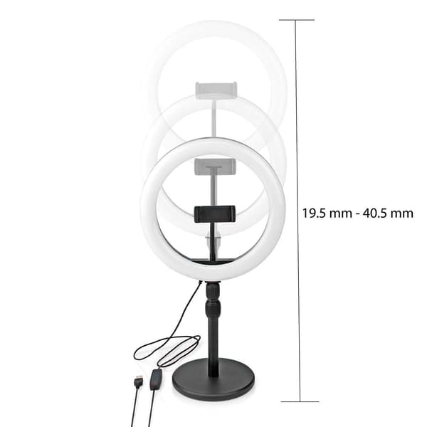Nedis Ringlys | 10 inch | 120 LED's | 2700 - 6700 | Desktop | Sort