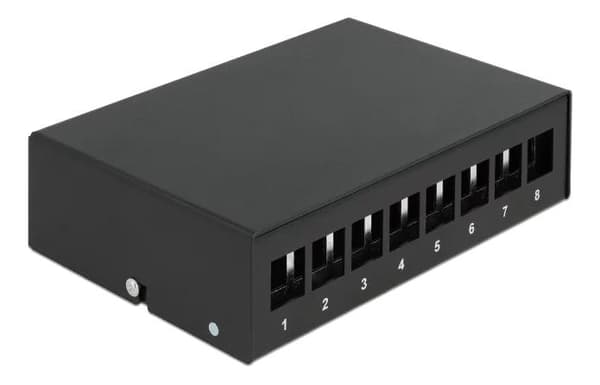 DeLOCK Keystone Patch Panel 8 Port svart