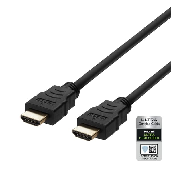 DELTACO ultranopea HDMI-kaapeli, 48Gbps, 3m, musta