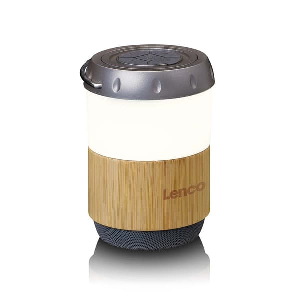 Lenco Lykta med inbyggd Bluetooth®-högtalare Bamboo