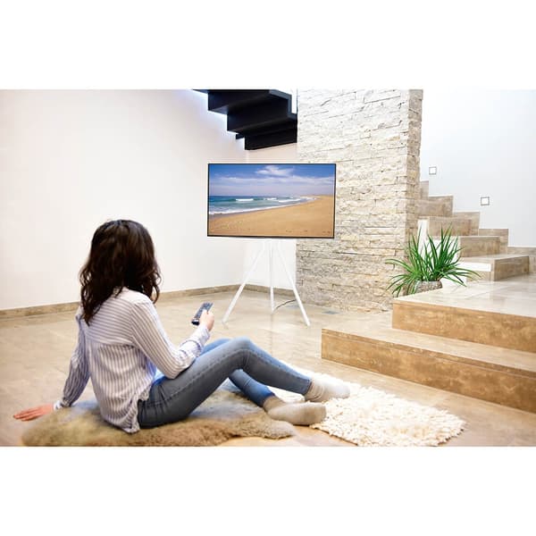 Hama TV-gulvstativ opp til 75" Hvit
