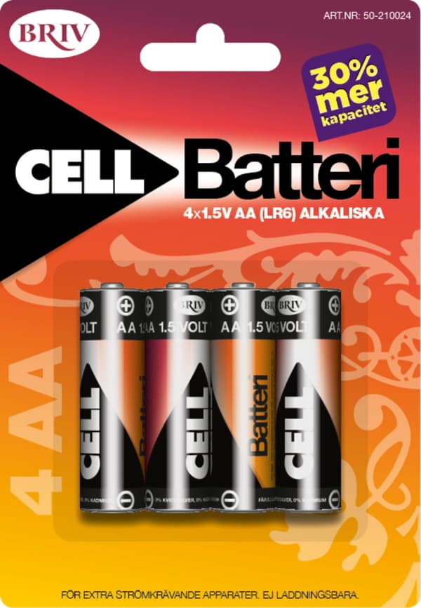 Batteri AA LR6 - 4-pk, 1/12/96