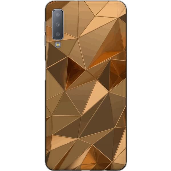 Mobildeksel til Samsung Galaxy A7 (2018) med 3D Gull motiv