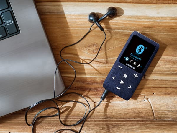Lenco MP3/MP4-spiller med Bluetooth® 8 GB Micro SD-kort Blå