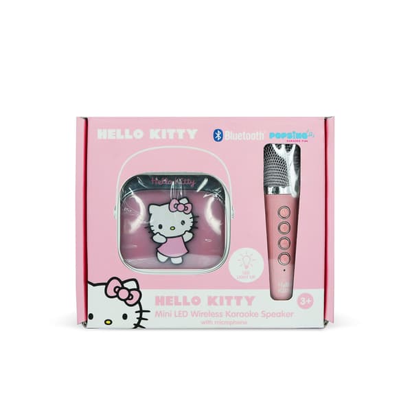 HELLO KITTY Karaoke Kaiutin Mikrofoni  Hello Kitty LED