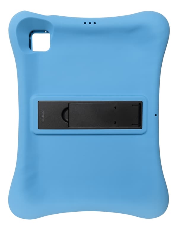 DELTACO Silikonetui til iPad Air 10,9" 4./5. generasjon / Pro 11" 2./3. generasjon, stativ, blå