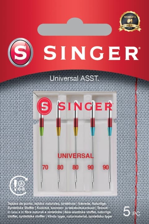 Singer universal nålsortiment, 5 st