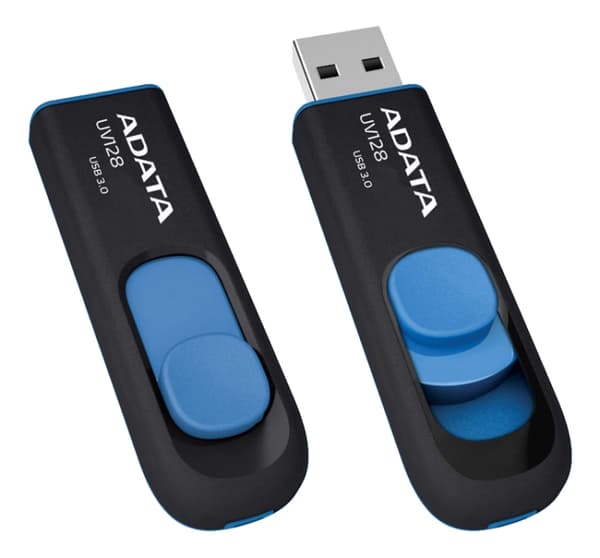 ADATA UV128 USB-minne, 128GB, USB 3.0, svart/blå