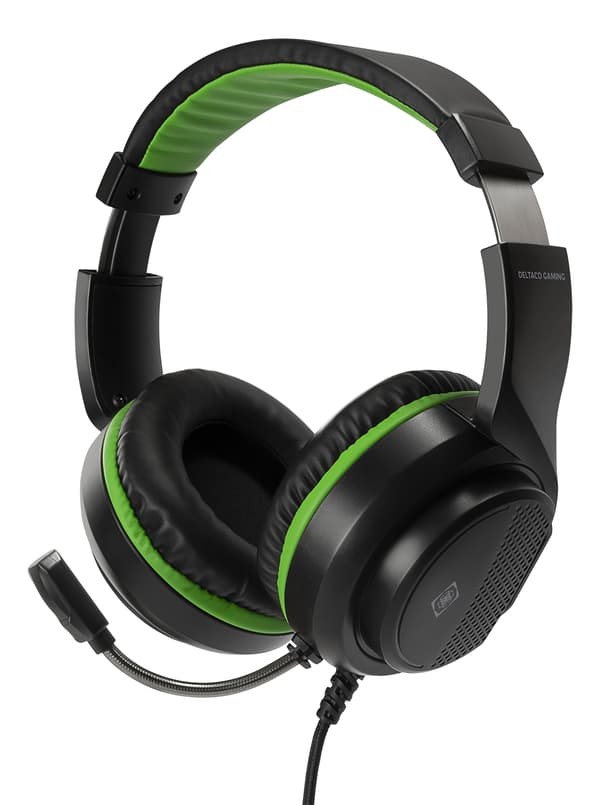 DELTACO GAMING Headset for XBOX Series X / S, 2m cable, 40mm element, black