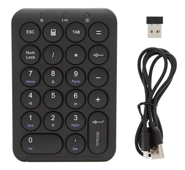 DELTACO TB-125 Trådløst numerisk tastatur