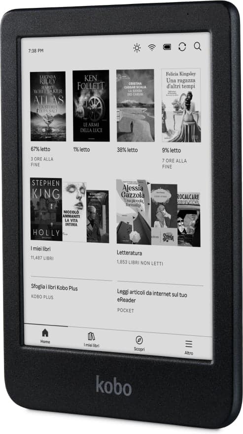 Kobo Clara BW 6" -e-kirjojen lukulaite, musta
