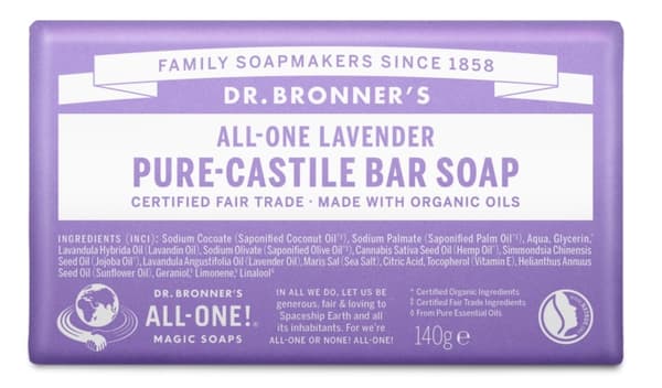 Dr. Bronner's Dr. Bronner's – Tvål i fast form, lavendel, 140 g