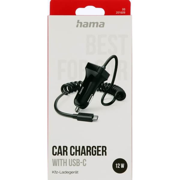 Hama Billader USB-C 12W  Svart