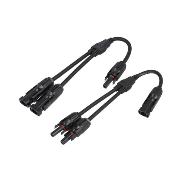 Solcellsanslutning MC4, Y-adapter 2 till 1