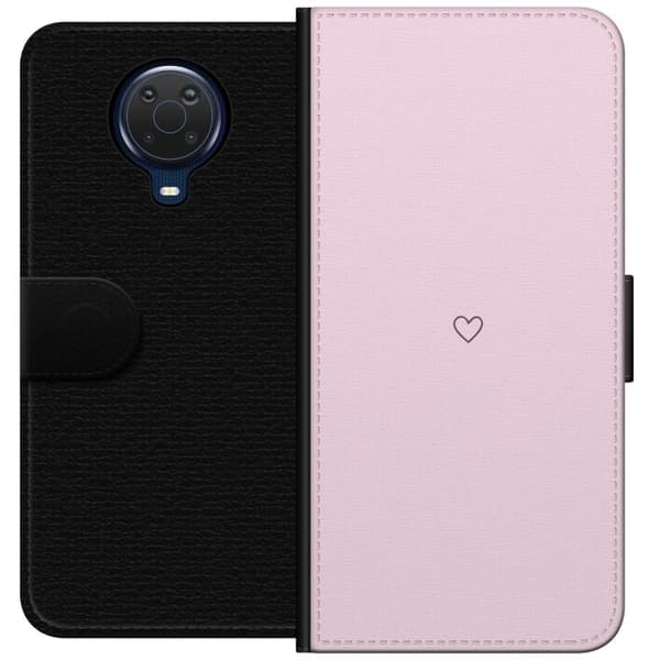 Tegnebogsetui til Nokia G20 med Hjerte motiv