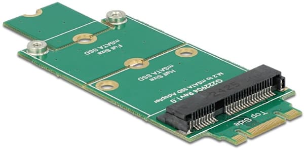 DeLOCK mSATA - M.2 SATA adapter - tilsluttes mSATA SSD til en M.2 SATA
