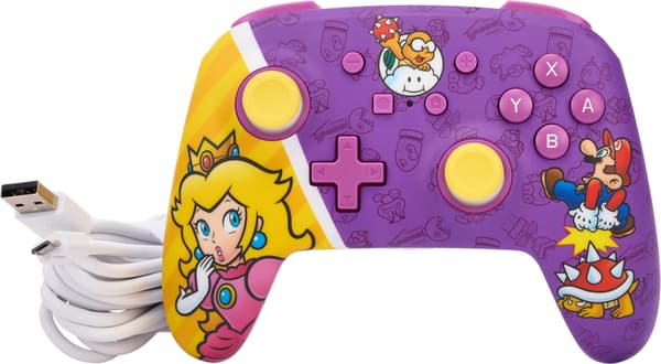 PowerA Förbättrad trådbunden handkontroll, Princess Peach Battle, Switch